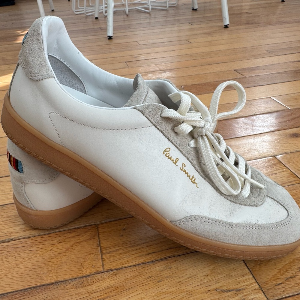 Paul Smith Como White Leather and Suede Sneakers
